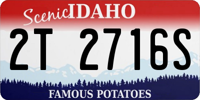 ID license plate 2T2716S