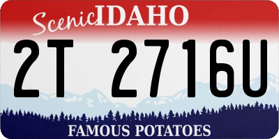 ID license plate 2T2716U