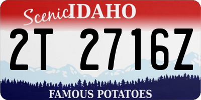 ID license plate 2T2716Z