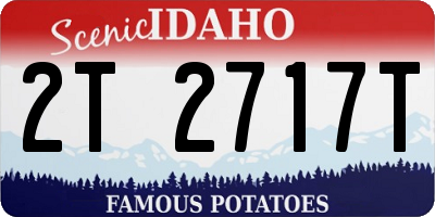 ID license plate 2T2717T