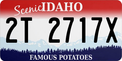 ID license plate 2T2717X