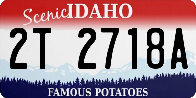 ID license plate 2T2718A