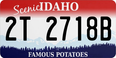 ID license plate 2T2718B