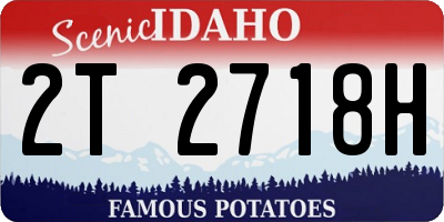ID license plate 2T2718H