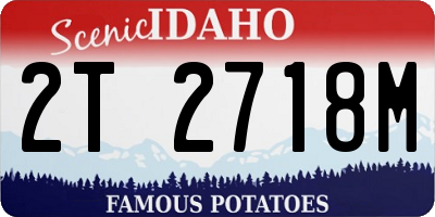 ID license plate 2T2718M