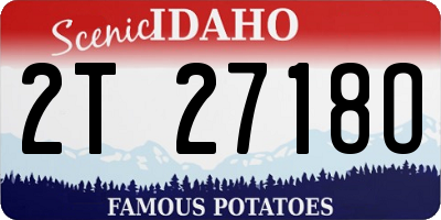 ID license plate 2T2718O