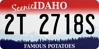 ID license plate 2T2718S
