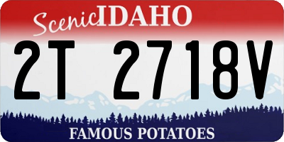 ID license plate 2T2718V
