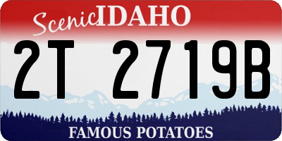 ID license plate 2T2719B