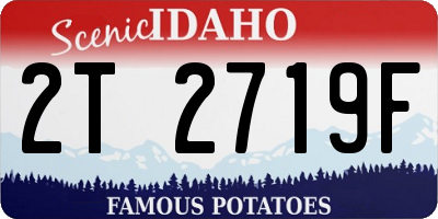 ID license plate 2T2719F