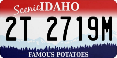ID license plate 2T2719M