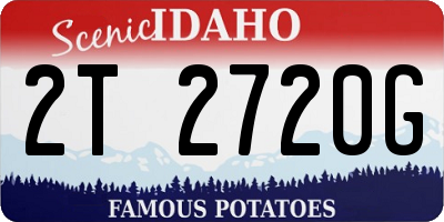 ID license plate 2T2720G