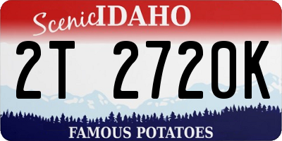 ID license plate 2T2720K