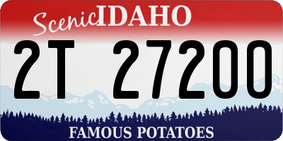 ID license plate 2T2720O