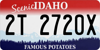 ID license plate 2T2720X