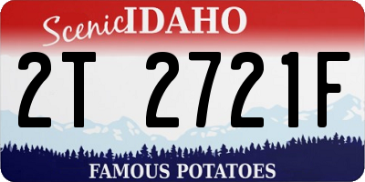 ID license plate 2T2721F