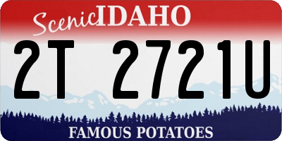 ID license plate 2T2721U