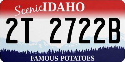 ID license plate 2T2722B
