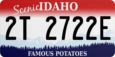 ID license plate 2T2722E