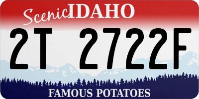 ID license plate 2T2722F
