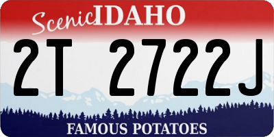ID license plate 2T2722J