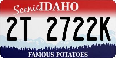 ID license plate 2T2722K