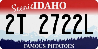 ID license plate 2T2722L