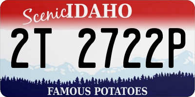 ID license plate 2T2722P