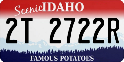 ID license plate 2T2722R
