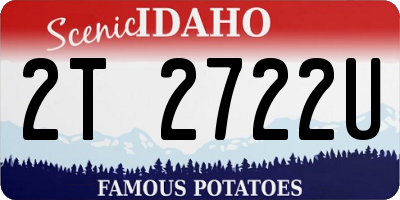 ID license plate 2T2722U