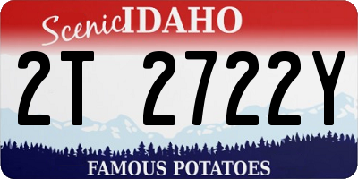 ID license plate 2T2722Y