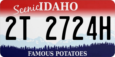 ID license plate 2T2724H