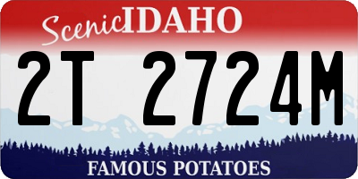 ID license plate 2T2724M