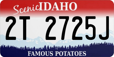 ID license plate 2T2725J