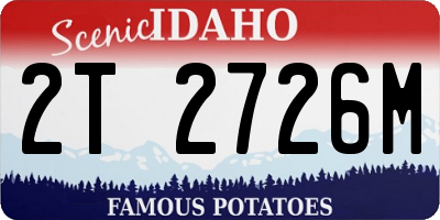 ID license plate 2T2726M