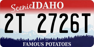 ID license plate 2T2726T