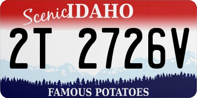 ID license plate 2T2726V