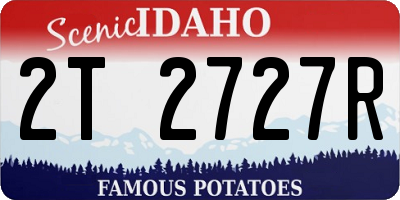 ID license plate 2T2727R