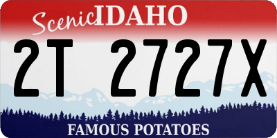 ID license plate 2T2727X