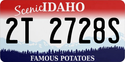 ID license plate 2T2728S