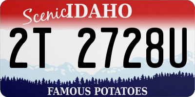 ID license plate 2T2728U