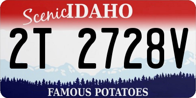 ID license plate 2T2728V