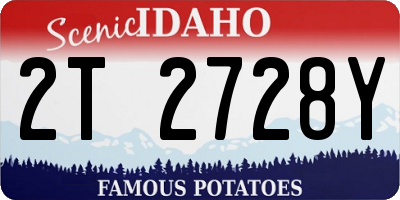 ID license plate 2T2728Y