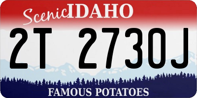 ID license plate 2T2730J