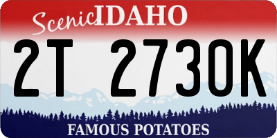 ID license plate 2T2730K