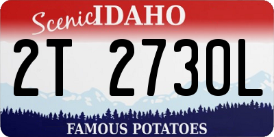 ID license plate 2T2730L