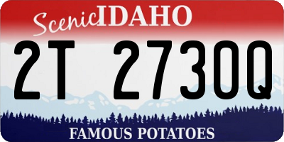 ID license plate 2T2730Q