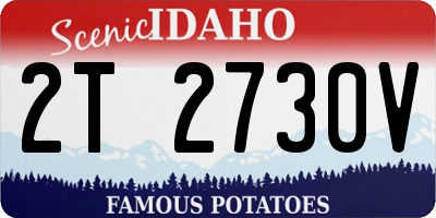 ID license plate 2T2730V