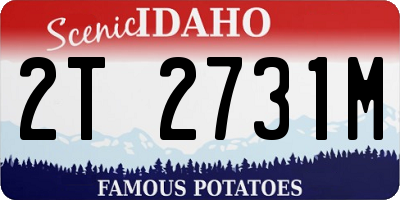 ID license plate 2T2731M