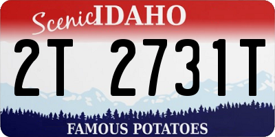 ID license plate 2T2731T